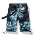 thumbnail image 4 of SDNall Mens Shorts Men Casual Solid Zipper Button Multi-Pocket Cropped Cargo Shorts Mens Shorts, 4 of 9