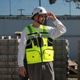 thumbnail image 5 of Kasa Style High-Visibility Reflective Safety Vest with 3M, Multi-Pocket, Unisex Design - Durable Workwear for Men and Women, Ideal for Construction Workers & Outdoor Safety (Orange, X-Large), 5 of 9