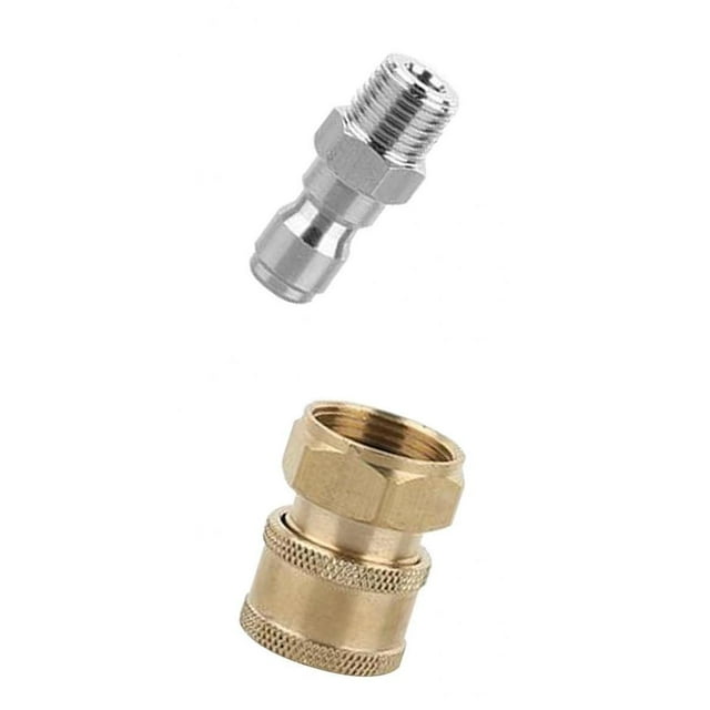 Adaptador de rosca de tubo de arandela de presión de acoplador de rápida duradero a + E Sunnimix Conector de manguera de lavado a presión