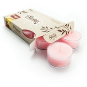Sandalwood Rose Tealight Candles - 6 Pink Premium Scented Tea Lights - Shortie's Candle Company