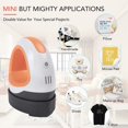 thumbnail image 5 of HTVRONT Orange Mini Heat Press Machine Portable Press Machine Iron Press for T-Shirt Clothes Hat Bags, 5 of 9