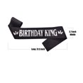 thumbnail image 5 of Birthday King Sash Black Satin Silver Foil Sash Para Hombres Happy Birthday Boy Party Gifts Decoraciones Suministros 16 18 21 30 40 50 O Cualquier Otro Divertido Recuerdo De Fiesta De Cumpleaños, 5 of 5