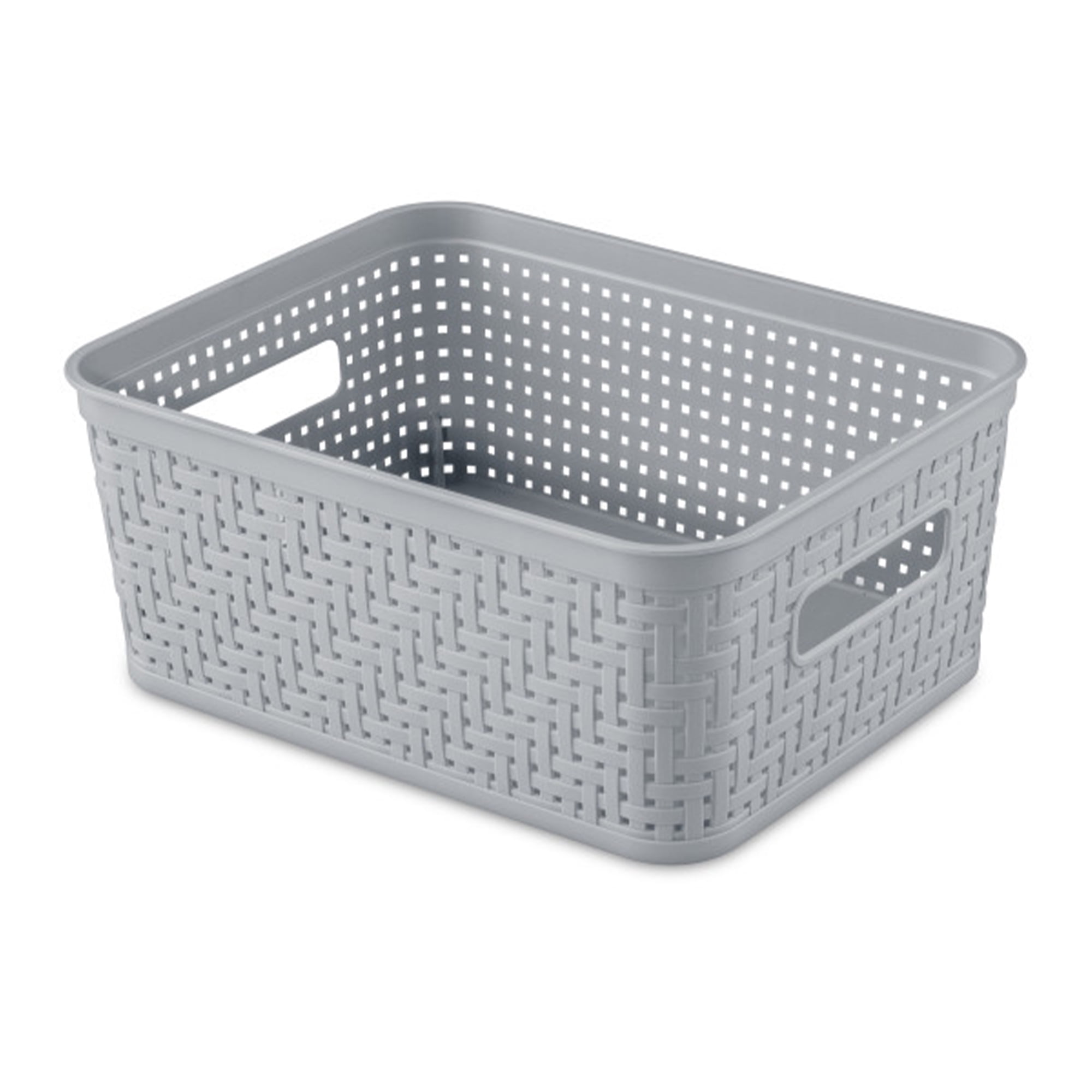 Sterilite 10 x 8 x 4.25 Inch Woven Rectangular Short Basket (8 Pack)