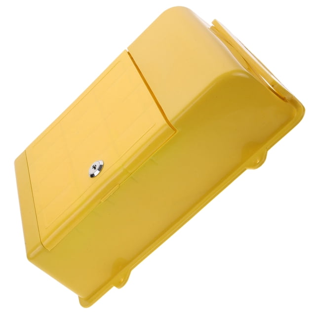 OUNONA Wall Mounted Boxes File Storage Yellow Plastic For Urban Apartment 1Pack