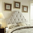 thumbnail image 2 of Home Fare Tufted Round Top Upholstered Headboard King, 2 of 2