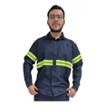 thumbnail image 1 of Camisa Mezc.7.5 Oz 100% ALG M.l. Cinta Reflejante Facturamos, 1 of 7