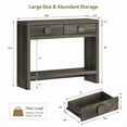 thumbnail image 2 of ONBRILL Console Table with Drawers, 40 Inch Narrow Entryway Table with Open Storage Shelves for Living Room, 2 of 8