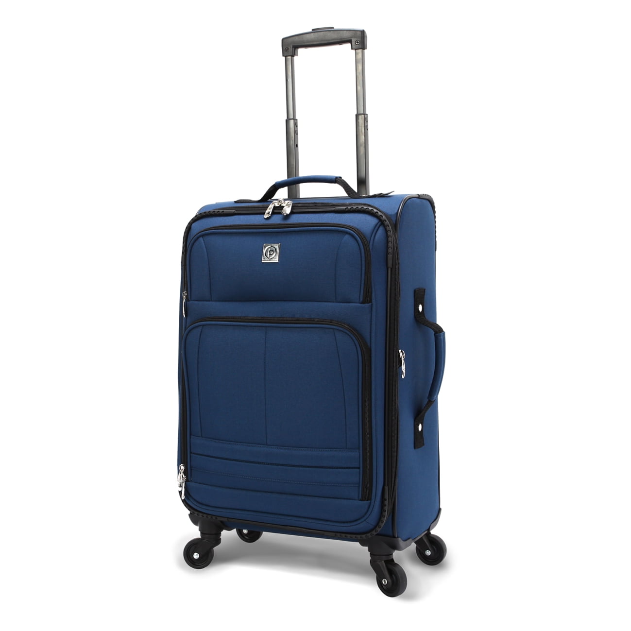 Travelers Club Luggage 20 Personalized Carry On W/360 Degree 4-Wheel System Blue 