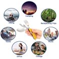 thumbnail image 4 of 1 Pack Outdoor Camping Multi-purpose Dinning Knife, Stainless Steel Detachable Dinning Spoon, Camping Combination Tableware, Including Camping Fork, Knife, Spoon and Bottle Opener (Yellow), 4 of 8