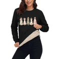 thumbnail image 6 of Danhjin Christmas Sweatshirts for Women Fleece Lined Festive Print Oversized Pullover Tops Long Sleeve Loose Crew Neck Fall Winter Fashion Casual Warm Shirts, 6 of 7