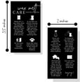 thumbnail image 3 of Crafters Cup Wax Melt Care Instruction Card  50 Pack  2x3.5 inch inch Business Card Size  Handmade Wax Melt Black with White Design, Black, White, 3.5 x 2 inches, 3 of 9