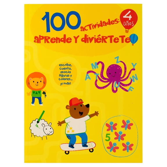 100 Actividades Aprende y Diviertete 4 Años Yoyo Books 9789464548280