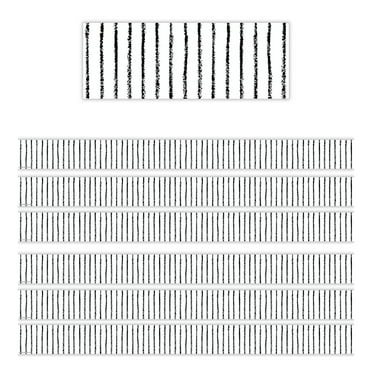 Teacher Created Resources White With Black Pinstripes Straight Border Trim, 35 Feet Per Pack, 6 Packs
