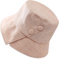 thumbnail image 2 of CoCopeaunts Women Bucket Hat Button Summer Thin Breathable Basin Hat Outdoor Sports Travel Beach Fishermen Hat Irregulars Brim, 2 of 8