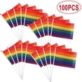 thumbnail image 1 of MYG Drapeau Arc-en-Ciel Fierté Petit Drapeau à Main, 1 of 6
