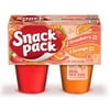 Snack Pack Strawberry and Orange Flavored Juicy Gels, 4 Count Snack Cups