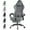 Gray&Black, variant on Luxvie Velvet Fabric Gaming Chair With Footrest, Ergonomic Comfortable Video Gamer Chair For Adult, Reclining Office Computer Desk Game Chairs With Massage Lumbar Cushion and Headrest, Gray&Black