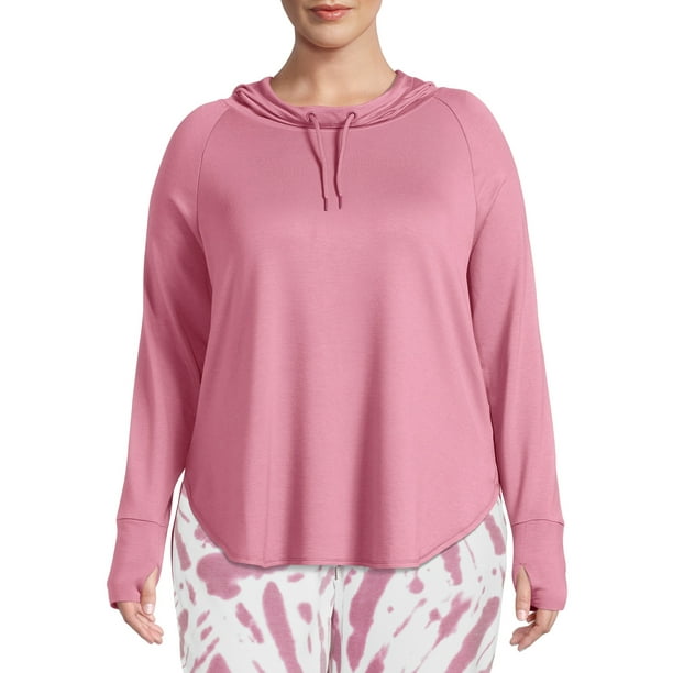 Athletic Works Women's Athleisure Mock Neck Hoodie