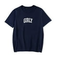 thumbnail image 1 of The Toast Girly Merch Short Sleeve T-shirt Unisex Fashion Crew Neck Top,Navy,XL, 1 of 2