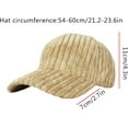 thumbnail image 2 of CoCoMangos Casual Fashion Corduroy Baseball Cap Hat Sun Protection Visor Cap for Women, 2 of 6