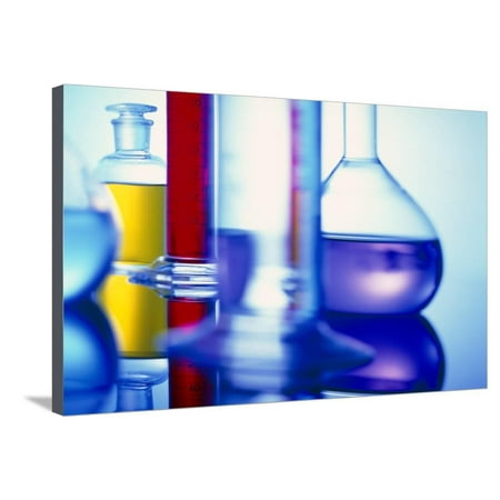 - Assortment of Laboratory Glassware Stretched Canvas Print Wall Art By Colin Cuthbert