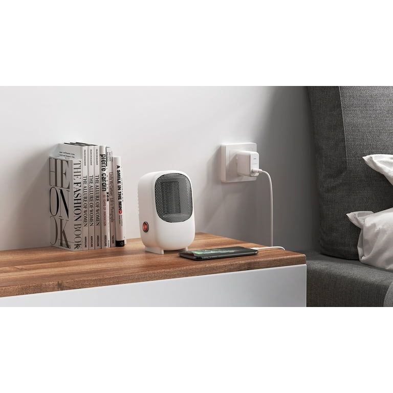 Mainstays Personal Mini Electric Ceramic Heater 350W Indoor, White - Walmart .com