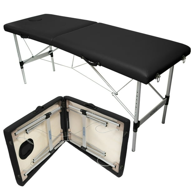 Cama de masaje Negro Nanofort Portatil plegable Acero