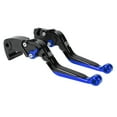 thumbnail image 1 of Palancas de freno y embrague cortas y largas Unique Bargains para Yamaha YZF R1 2015-2022, palanca de freno ajustable en 6 posiciones, aleación de aluminio, mango negro con extremo azul, 1 of 1