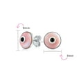 thumbnail image 4 of Bling Jewelry Womens Spiritual Protection Evil Eye Stud Earrings Murano Glass Sterling Silver 9MM, 4 of 4