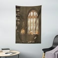 thumbnail image 1 of Gothic Tapestry, Room for Study in the Medieval Library with Cat Sleeping on the Window Antique Mansion, Wall Hanging for Bedroom Living Room Dorm Decor, 40W X 60L Inches, Taupe, by Ambesonne, 1 of 2