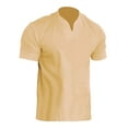 thumbnail image 1 of Men's Summer Leisure Solid Color Contrast Short Sleeve Tops - Stylish Lapel Design for Work and Outdoor Activities, 1 of 2