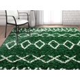 thumbnail image 2 of Well Woven Nomad Parley Modern Moroccan Trellis Green 5'3" x 7'3" Shag Area Rug, 2 of 6