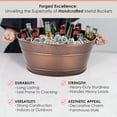 thumbnail image 2 of BREKX Set of 2 Model Colt Beverage Tubs in Antique Copper Finish, 2 of 7
