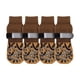 thumbnail image 2 of Calcetines impermeables antideslizantes para perro Pack de 4 – Suela ajustable con correa, botines antideslizantes para interiores y exteriores, poliéster transpirable, marrón gris, varias tallas, 2 of 6