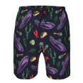 thumbnail image 3 of Rocae Colorful Vintage Cactuses for Men's Beach Shorts Casual Elastic Waist Drawstring Summer Beach Shorts,S-3XL-Small, 3 of 6