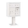 thumbnail image 6 of Salsbury Industries Pedestal Mounted 4 Unit 6 Door Front Load 4C Horizontal Cluster Box Unit with 1 Parcel Locker, 6 of 6
