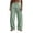 07#Mint Green, variant on Mens Stretch Ribbed Waist Loose Straight Sweat Joggers Adjustable Drawstring Deep Side Pockets Lightweight All Match Daily Casual Sports Bottoms