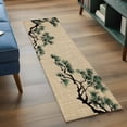 thumbnail image 3 of Teal Pine Tree 2'x6' Runner Rugs for Hallway Kitchen Bedside Non Slip Washable, Farmhouse Botanical Country Rustic Entryway Rug Runners with Rubber Backing, Long Carpet Runner for Laundry Room, 3 of 8