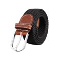 thumbnail image 1 of Correa Ajustable de Tejido Elástico uxcell para Hombres En Zigzag Diseño Panel PU Negro 24 - 32 pulgadas, 1 of 6