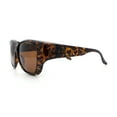 thumbnail image 6 of Polarized Womens Oversized Butterfly Rhinestone Studded Fit Over Sunglasses [Tortoise - Brown], 6 of 7