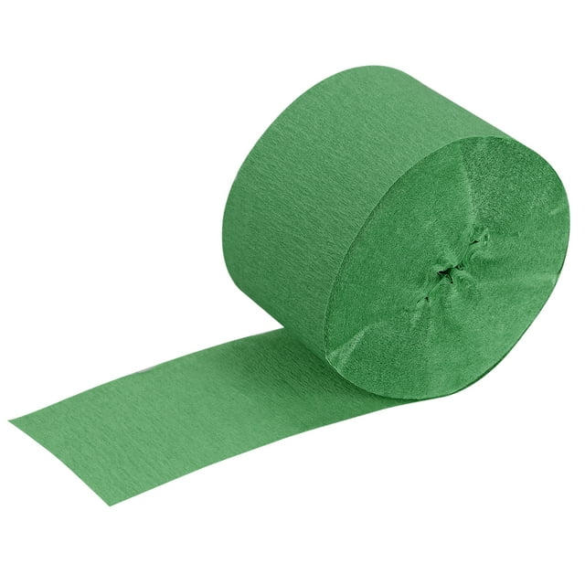 Unique Bargains Crepe Paper Streamer Crepe Paper Decoration 82ft Long 1.77 Inch Wide, Lime Green