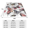 thumbnail image 3 of Honeii Vintage Butterflies Print Fleece Blanket - Throw Blanket for Bed, Sofa, Couch, Camping, and Travel , Microplush Ultra Soft Warm Blanket-80"x60", 3 of 7