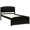 thumbnail image 6 of Hassch Twin Size Platform Bedframe Wooden Bed with Headboard, Footboard, Wood Slat Support, Mattress Foundation, Espresso, 6 of 9