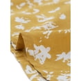 thumbnail image 5 of INSPIRE CHIC Women's Ruffle Puff Short Sleeve Floral Print Button Front Closure Tops Yellow S, 5 of 6