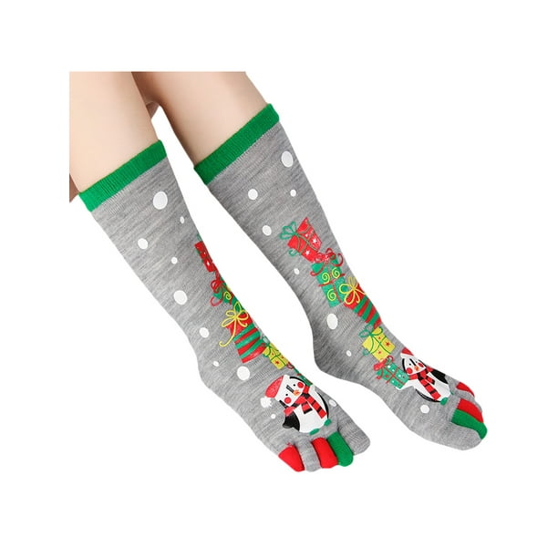 Wodstyle - Men Women Christmas Five Finger Toe Socks Funny Socking Gift ...