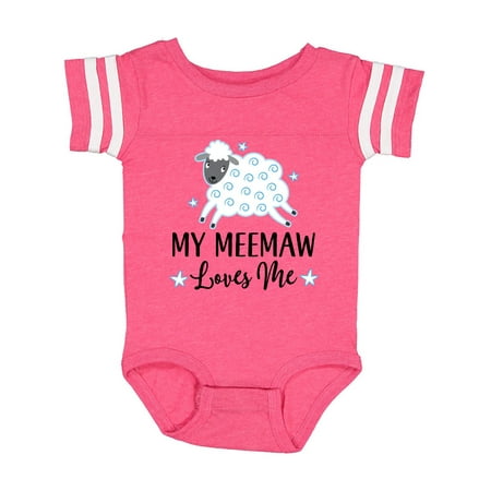 

Inktastic My Meemaw Loves Me Lamb Gift Baby Boy or Baby Girl Bodysuit