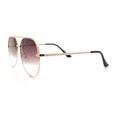 thumbnail image 6 of Womens Luxury Officer Tear Drop Shape Metal Rim Racer Sunglasses [Gold - Burgundy Clear], 6 of 7