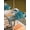 Turquoise, variant on Outdoor Tablecloth with Umbrella Hole and Zipper, Oil Painting Square Table Cloth 60x60 Inch Waterproof Tablecloth, Colorful Modern Abstract Graffiti Art Picnic Table Cover for Patio Camping