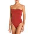thumbnail image 1 of Haight Womens Strapless Lined One-Piece Swimsuit Orange, Small, 1 of 2