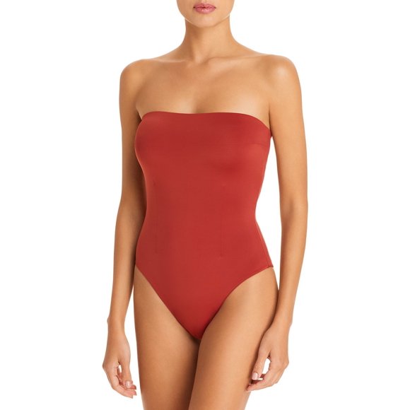 Haight Womens Strapless Lined One-Piece Swimsuit Orange, Small